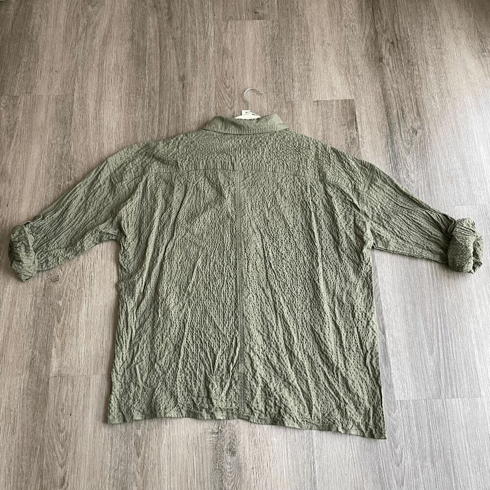 NWT Max Studio Cheesecloth Shirt Large - Picture 3 of 8